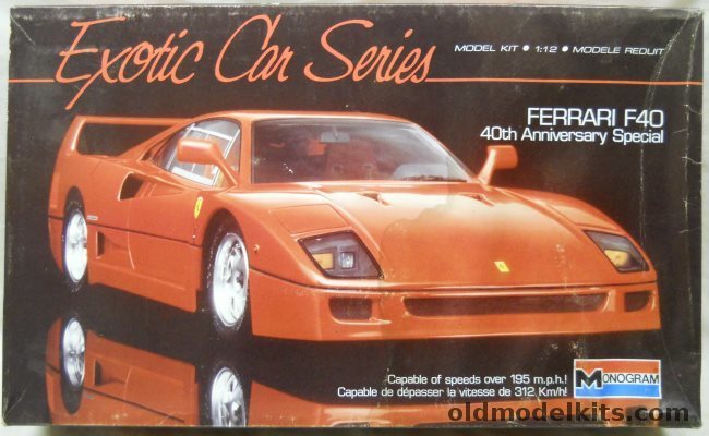 Monogram 1/12 Ferrari F40 40th Anniversary Special, 2804 plastic model kit